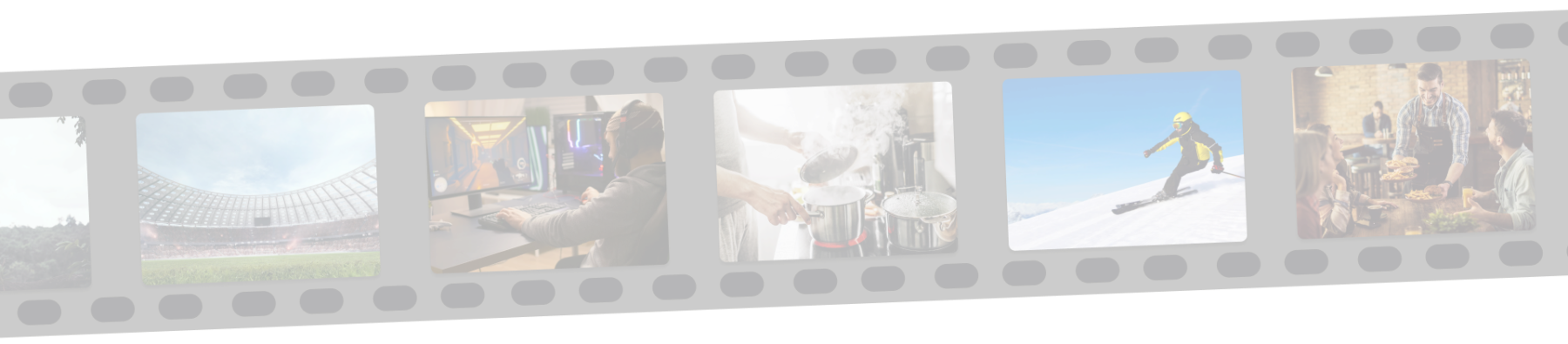 film strip with photos