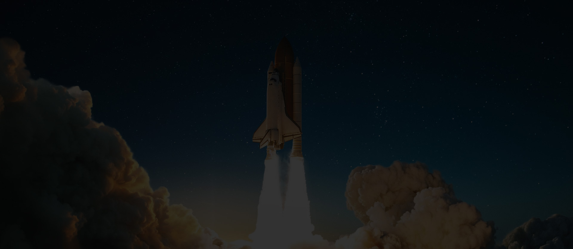 space shuttle blasting off